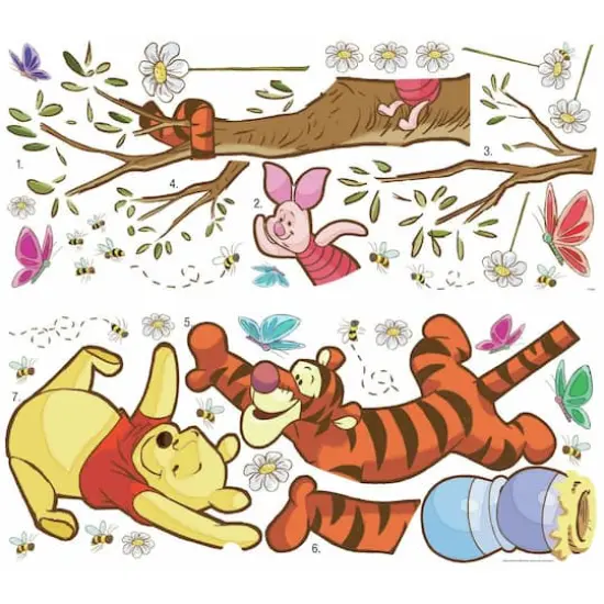 RoomMates Winnie The Pooh Swinging For Honey Decals {4}