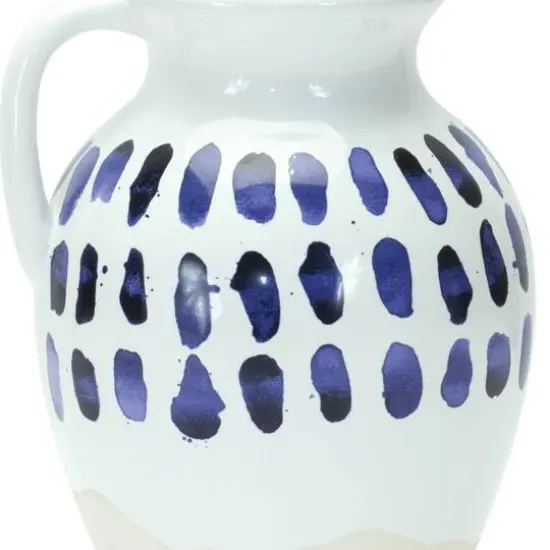 8" Two-Tone Tie Dye Design Ceramic Pitcher Vases, 2ct. {4}