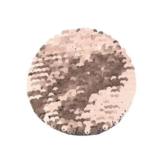 Craft Express 4" Round Champagne & White Sublimation Sequin Patches, 2ct. {3}