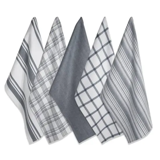 DII&reg; Gray Woven Dishtowels Set {3}