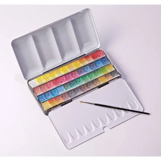 Sennelier 48-Color Watercolor Half-Pan Tin Set {4}