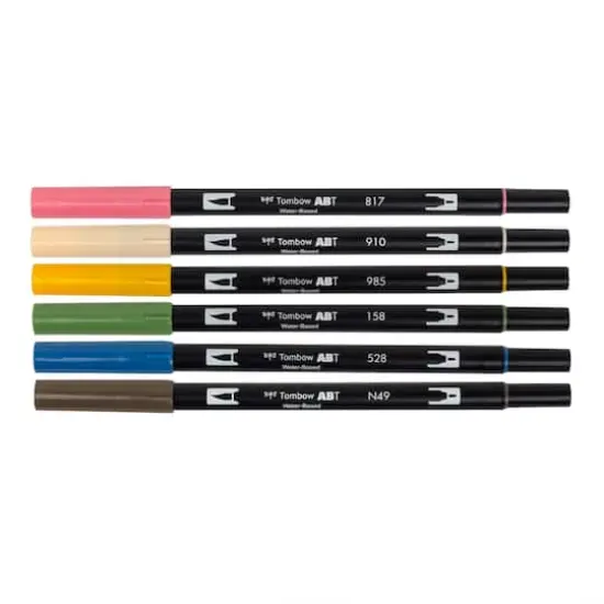 Tombow Flowers Manga Illustration Dual Brush Pen Art Set {5}