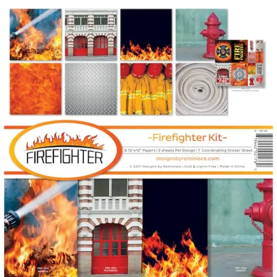 Reminisce Collection Kit 12"X12"-Firefighter {1}