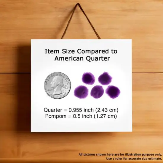 John Bead 1/2" Pom Poms, 100ct. Purple {3}