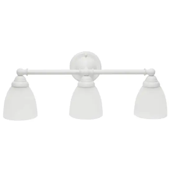 Lalia Home Essentix 3 Light Clear Shade Vanity White {1}