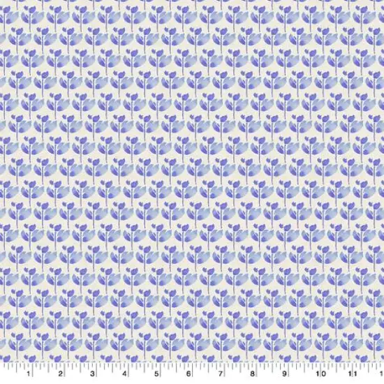 Suzanne Nicoll Blue Peacock Ditsy Cotton Fabric {1}