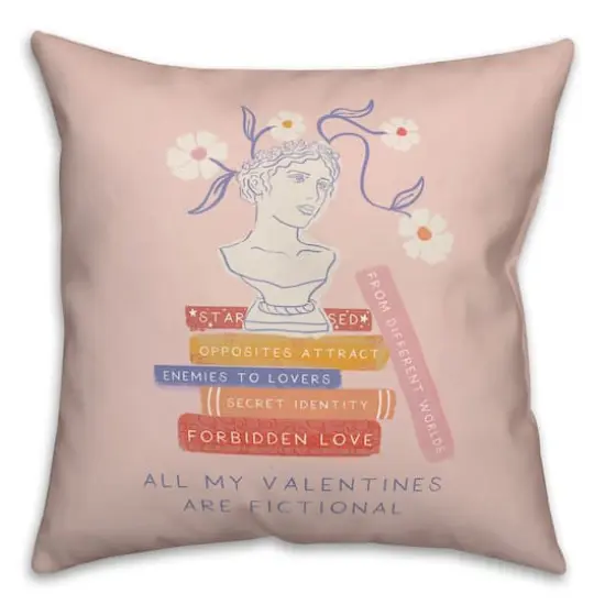 18" All My Valentines are Fictional Accent Pillow {1}