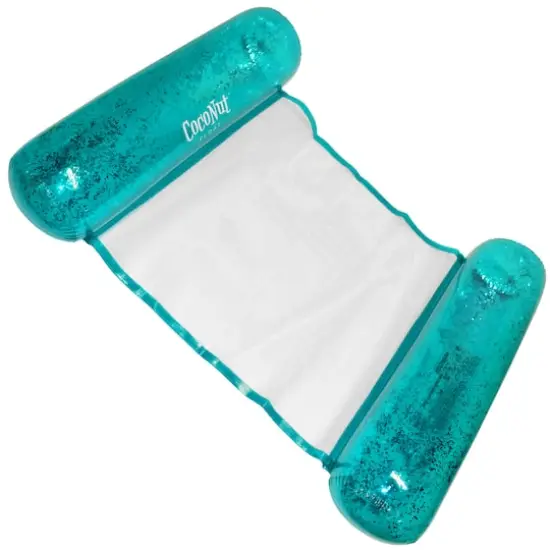 CocoNut Float 4ft. Aqua Glitter Hammock Pool Lounger {1}