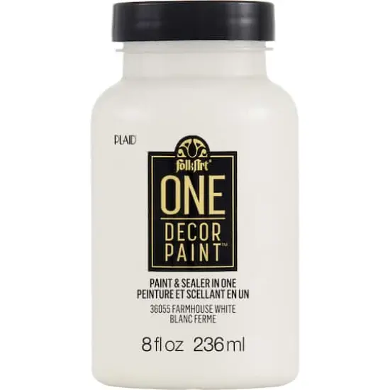 FolkArt&reg; One D&eacute;cor Paint&trade;, 8oz. Farmhouse White {1}