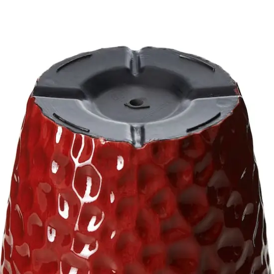 Glitzhome&reg; 31" Eco-Friendly Honeycomb Textured Tall Plastic Planters, 2ct. Red {9}