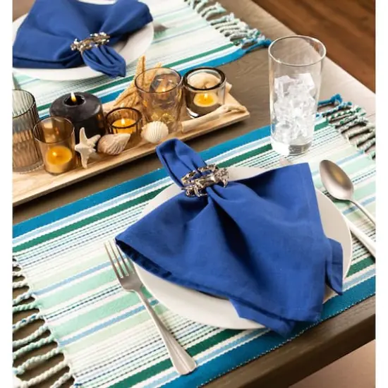 DII&reg; Tidal Stripe Fringed Placemat Set, 6ct. {5}