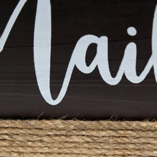 Elegant Designs Mail Script Mail Holder with Handles White/Dark Wood {8}