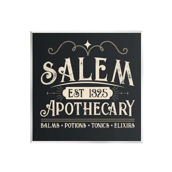 Stupell Industries Salem Apothecary Vintage Witch Sign Wall Plaque Art {1}