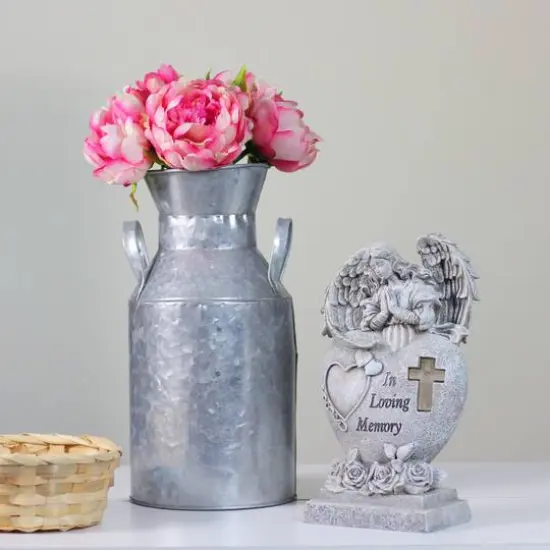 9.5" Solar LED Lighted Praying Angel Outdoor Garden Statue {3}