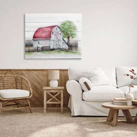 Stupell Industries Rustic Americana Barn Canvas Wall Art {3}