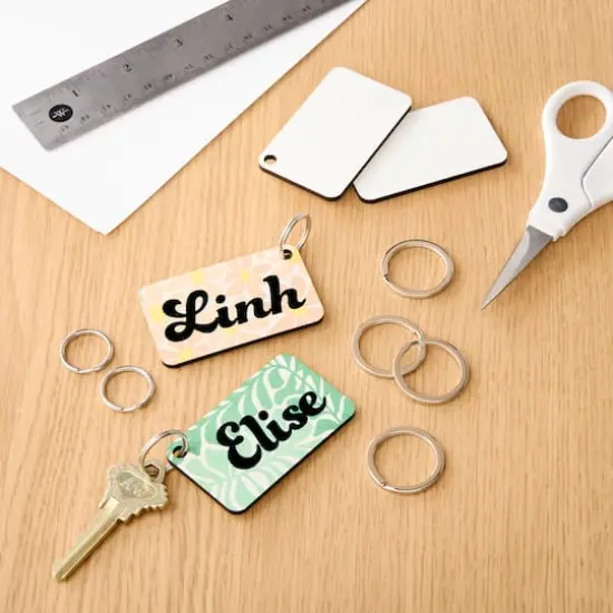 Rectangle Sublimation Keychains by Make Market&reg;, 4ct. {4}