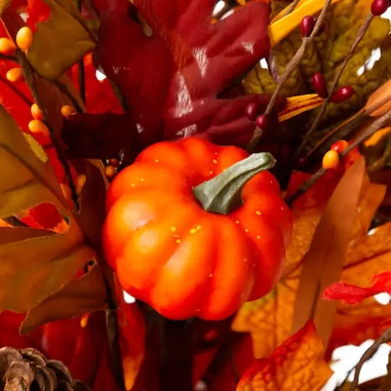 Glitzhome&reg; 3ft. Fall Lighted Maple Leaves Tree in Urn with Timer {7}