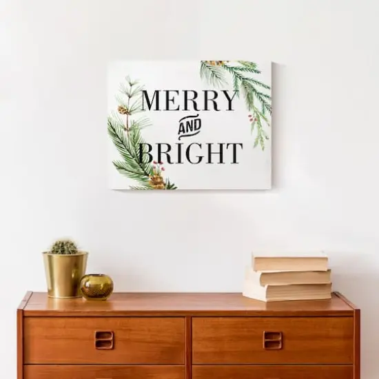Merry And Bright 14x11 Canvas Wall Art {5}