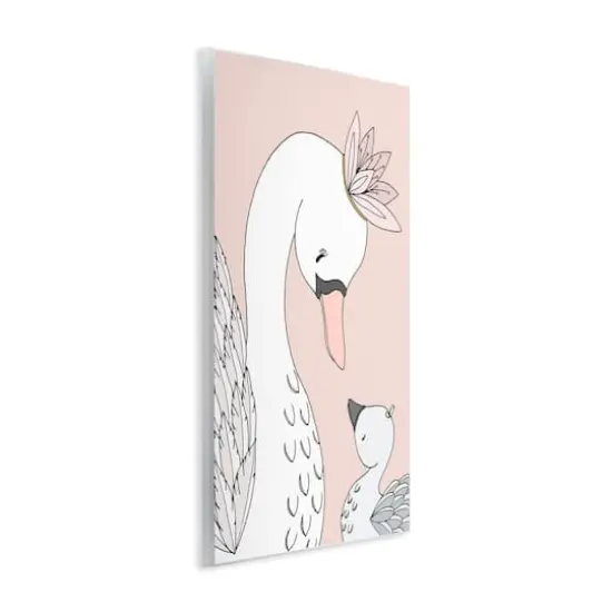 Stupell Industries Mother & Baby Swan Flower Crowns Princess Animals Wall Plaque Art {4}