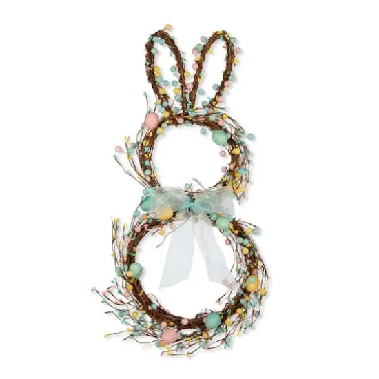 Glitzhome&reg; 24.5" Easter Bunny Wreath {1}