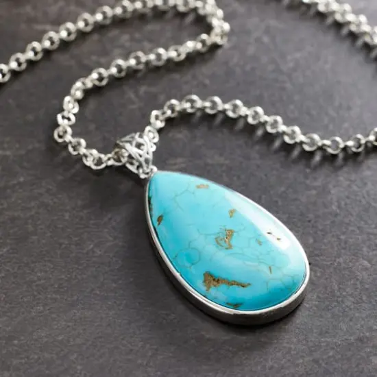 Turquoise Dyed Howlite Teardrop Pendant by Bead Landing&trade; {3}