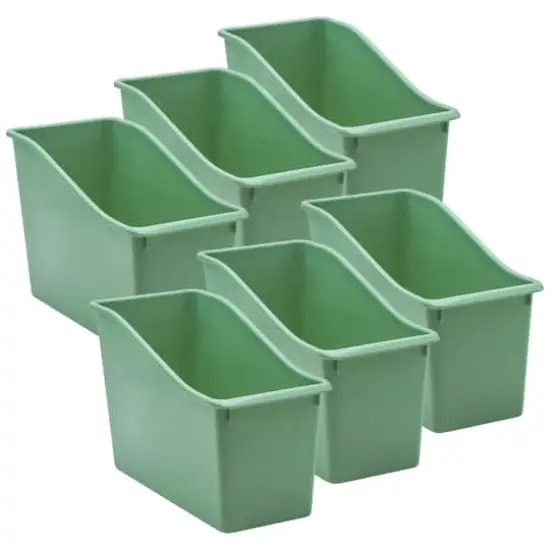 Teacher Created Resources 6 Pack Plastic Book Bin Eucalyptus Green {1}