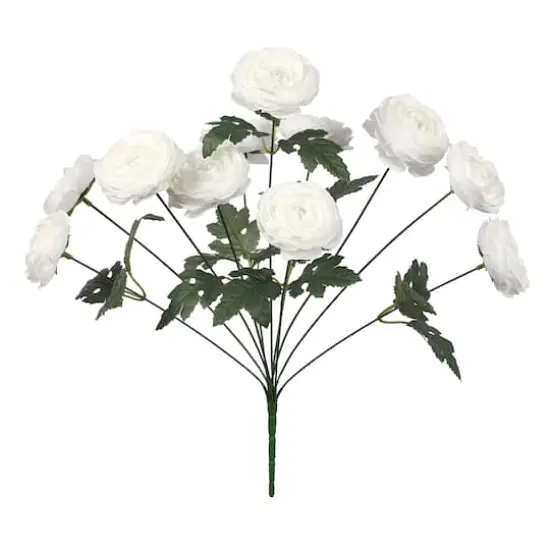 18" Ranunculus Bush by Ashland&reg; White {1}