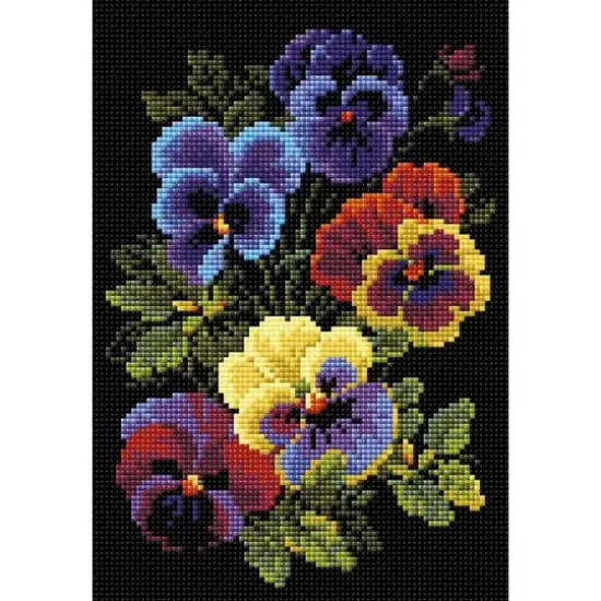 RIOLIS Pansies Diamond Mosaic Kit, Square Diamonds {1}