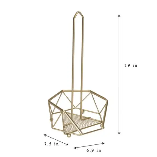 Kitchen Details 19" Geode Paper Towel Holder Satin Gold {6}