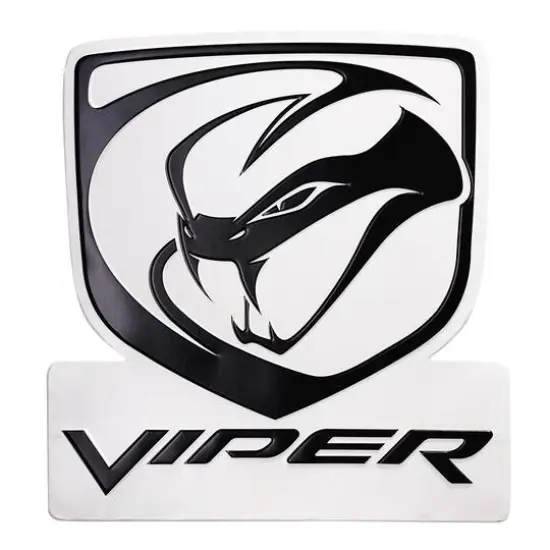 Dodge Viper Embossed Shaped Metal Wall Sign {6}