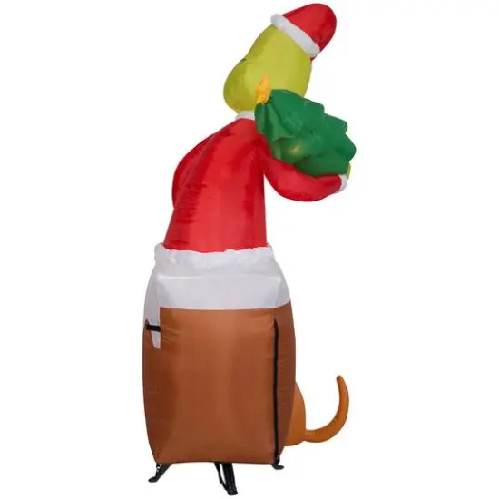 5.5ft. Airblown&reg; Inflatable Christmas Grinch & Max Chimney Scene {4}