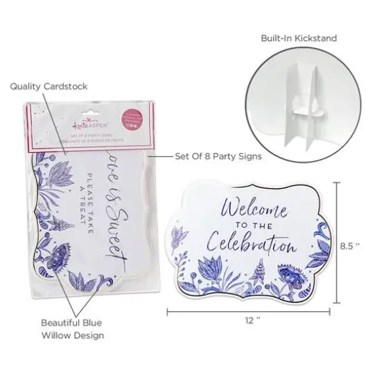 Kate Aspen&reg; Blue Willow D&eacute;cor Sign Kit {7}