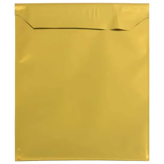 JAM Paper 6.25" x 7.875" Open End Foil Envelopes with Self Adhesive Closure, 25ct. Gold {6}