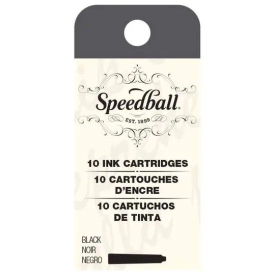 Speedball&reg; Black Calligraphy Fountain Pen Ink Cartridges, 10ct. {1}