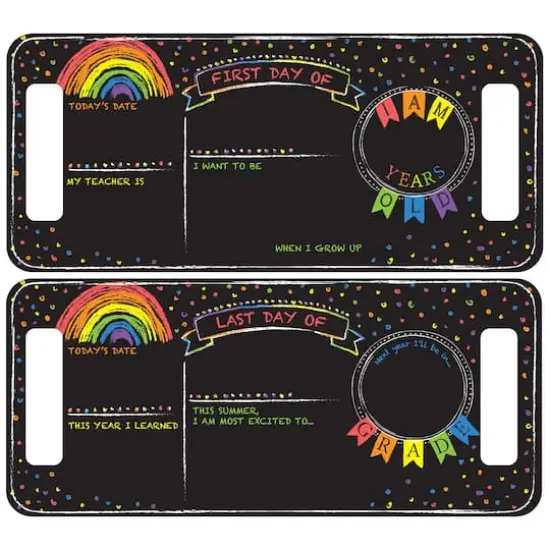 RoomMates Last or First Day of School Rainbow Double-Sided Chalkboard {1}