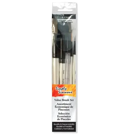 Simply Simmons Watercolor Natural & Synthetic 5 Piece Brush Set {1}