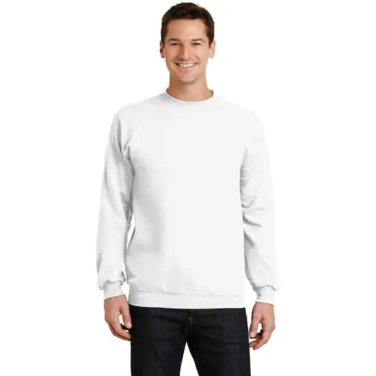 Port & Company® Neutrals Core Fleece Crewneck Sweatshirt White {4}