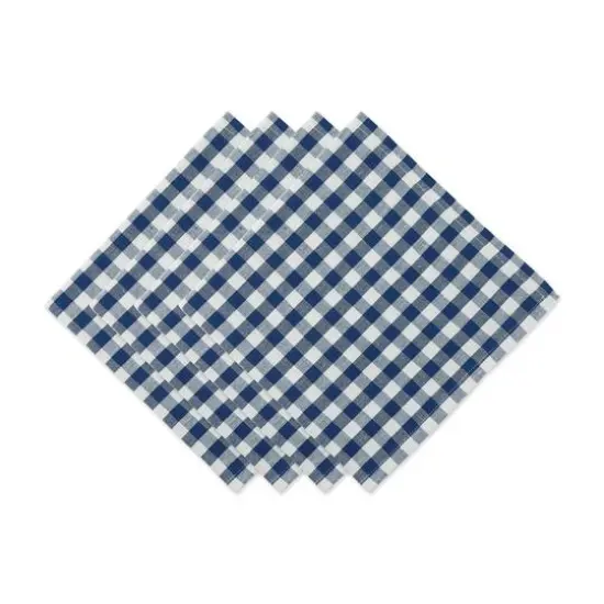 DII&reg; Navy & Off White Gingham Cotton Napkins, 4ct. {1}