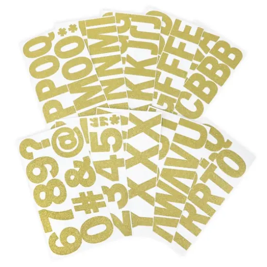 Glitter Alphabet Stickers by Recollections&trade; Gold {5}