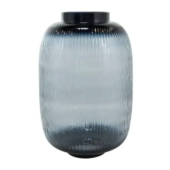 Black & Gray Ombre Glass Vase Set {5}