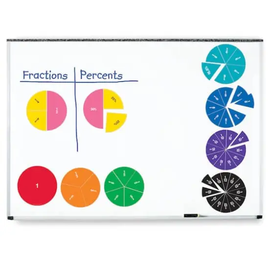 Learning Resources Double-Sided Magnetic Fraction Circles, 9ct. {1}