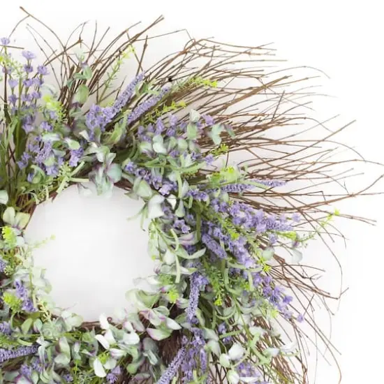 30.5" Purple & Green Floral Wreath  {4}