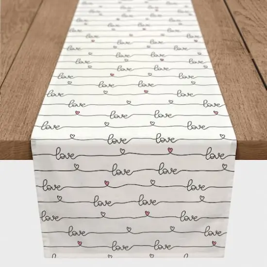 90" Love Script Table Runner {3}