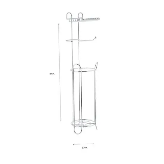 Bath Bliss Royal Toilet Paper Holder and Dispenser in Chrome {4}