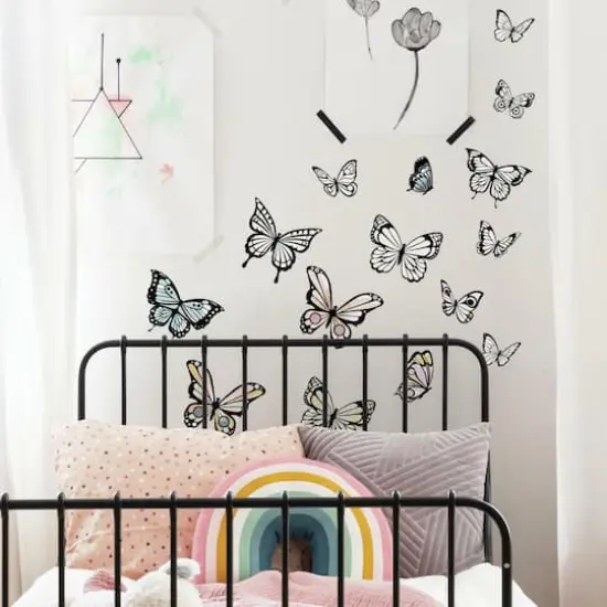 RoomMates Color Your Own Butterflies Peel & Stick Wall Decals {4}