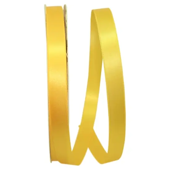 JAM Paper 5/8" x 100yd. Double Face Satin Allure Ribbon Yellow {1}