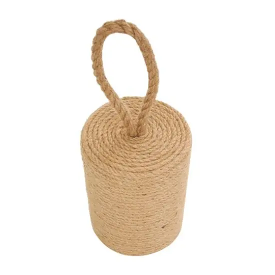 7" Brown Jute Coiled Rope Sculpture D&eacute;cor {5}