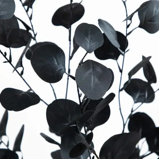 6ft. Artificial Halloween Black Eucalyptus Tree {4}