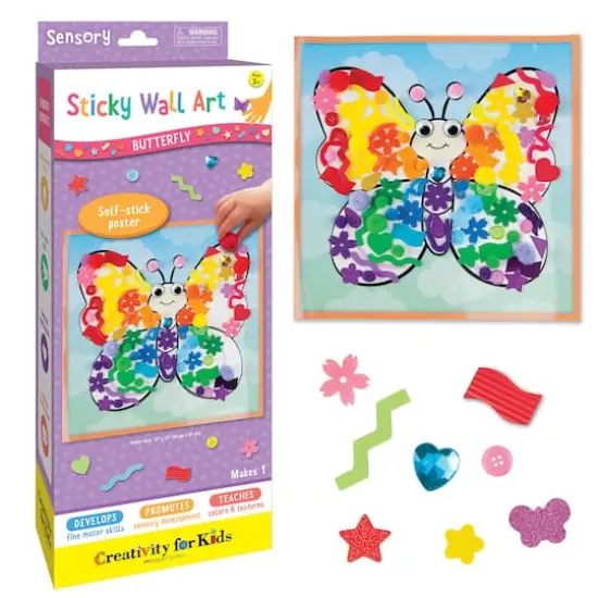 Creativity for Kids&reg; Butterfly Sticky Wall Art {9}