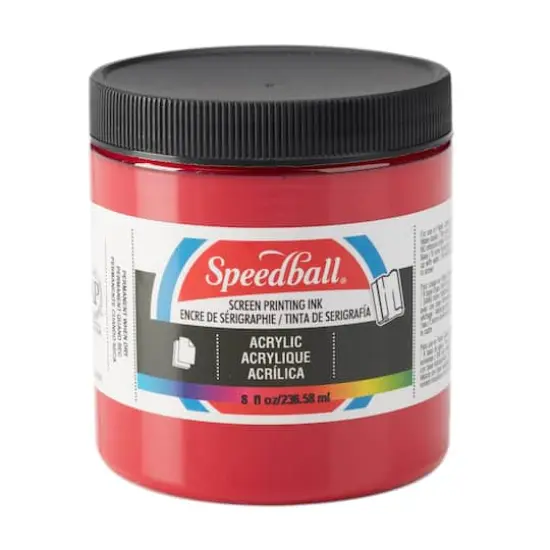 Speedball&reg; Acrylic Screen Printing Ink, 8oz. Dark Red {1}